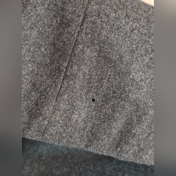 Vintage C’est Simone Charcoal Gray Wool Cape Small 70s Full Length Buttoned - Picture 14 of 14